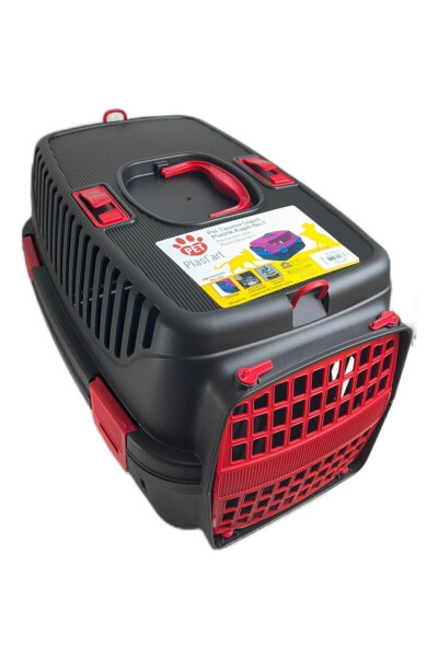 Cat-dog Travel Carrier Bag 48x32,5x31cm Red - PET PLAST'ART