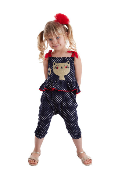 Cat Dotted Girl Jumpsuit - 21