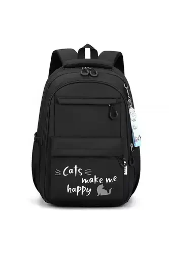 Cat Ultra Lightweight Orthopedic School Backpack-black - KOST (1)