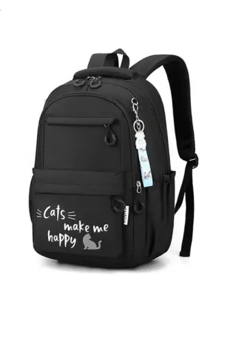 Cat Ultra Lightweight Orthopedic School Backpack-black - 1