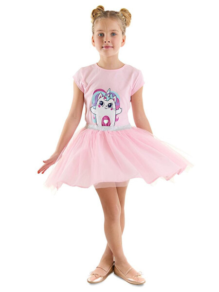 Cat Unicorn Girl's Tulle Dress - 6