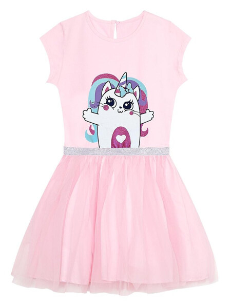 Cat Unicorn Girl's Tulle Dress - 8