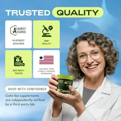 Cata-Kor NMNH Supplement Alternative – Liposomal NAD+ Resveratrol – 30-Day Supply – Third-Party Tested – 180 Capsules – Advanced NAD+ Supplement - Pack of 3 - 3