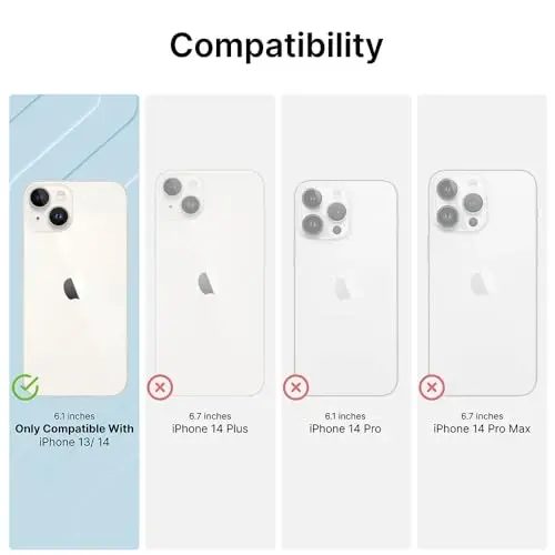 Catalyst Influence Case for iPhone 14, 2.5X Higher Drop Proof, Non-Slip Frosted Edges and Crystal Clear Back, 30% Louder Forward Audio, Lanyard Included - 2