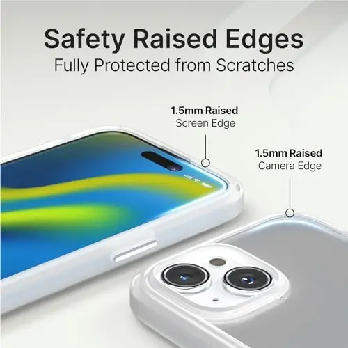 Catalyst Influence Case for iPhone 14, 2.5X Higher Drop Proof, Non-Slip Frosted Edges and Crystal Clear Back, 30% Louder Forward Audio, Lanyard Included - 4