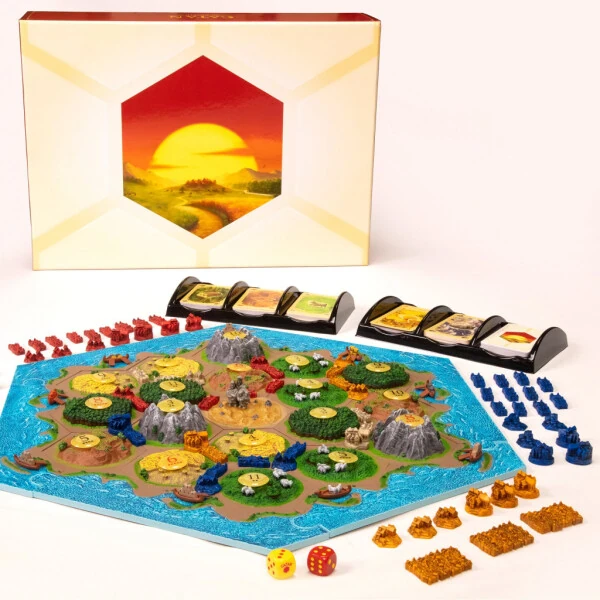 Catan 3D Edition 12 yoshdan kattalar uchun Asmodee strategik stol o'yini - 3