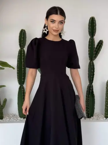 Catania Balloon Sleeve Dress - 3