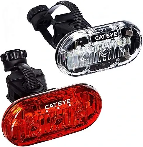 CATEYE, Omni 3 LED Safety Bike Lights with Mounts, Rear and Front Set - 1