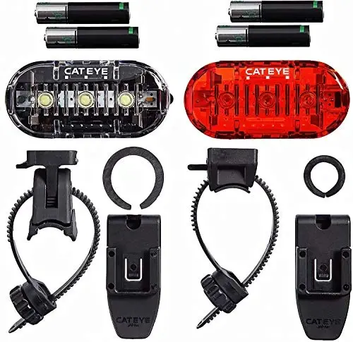 CATEYE, Omni 3 LED Safety Bike Lights with Mounts, Rear and Front Set - 4