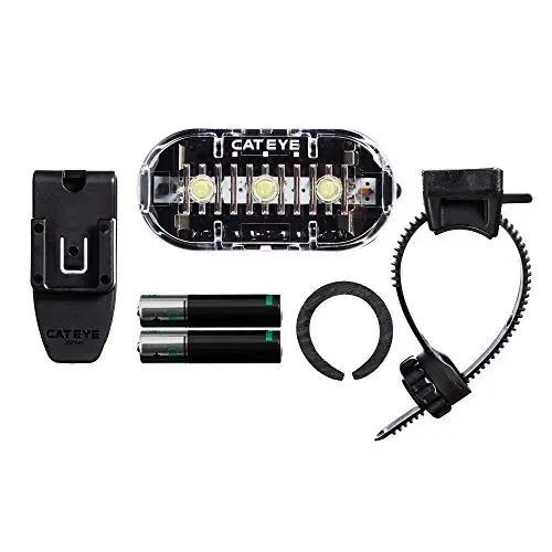 CATEYE Omni 3 Velosiped Xavfsizlik Chirog'i - IPX4 Suv o'tkazmaydigan 3 LED Xavfsizlik Chirog'i 360° Ko'rinish, Bir nechta Miltillovchi Rejimlar, AAA Batareyasi, 200+ Soat Ishlash Vaqti, Yo'l, Shahar, MTB & Bolalar Velosipedlariga mos keladi - 3