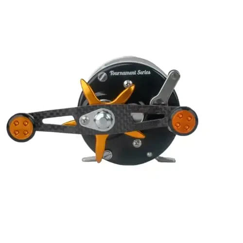 Catfish Pro Tournament Series 600CTS Round Baitcasting Reel - 6+1 Stainless Steel Ball Bearings, 5.3: 1 Gear Ratio, 19lb Drag, Brass Gears, Centrifugal Brake, Durable & Powerful for Big Catfish Fishing 