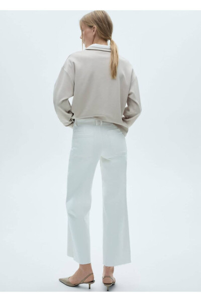 Catherin yüksek belli culotte jean pantolon - 4