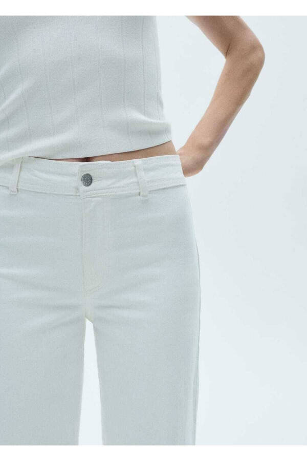 Catherin yüksek belli culotte jean pantolon - 6