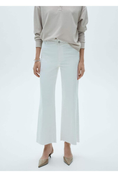 Catherin yüksek belli culotte jean pantolon - 7