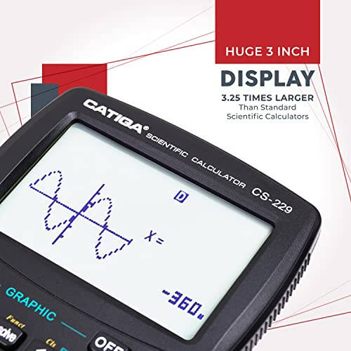 CATIGA CS229 Bilimsel Hesap Makinesi Grafik Fonksiyonlarla, Yeni Başlayanlar ve Gelişmiş Dersler İçin Sezgisel Kullanıcı Arayüzüyle Birden Çok Mod - 6