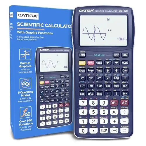 CATIGA CS229 Scientific Calculator with Graphics Functions, Multiple Modes with Intuitive User Interface, for Beginner and Advanced Courses - CATIGA