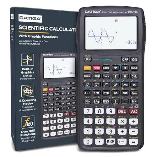 CATIGA CS229 Scientific Calculator with Graphics Functions, Multiple Modes with Intuitive User Interface for Beginners and Advanced Courses - 1