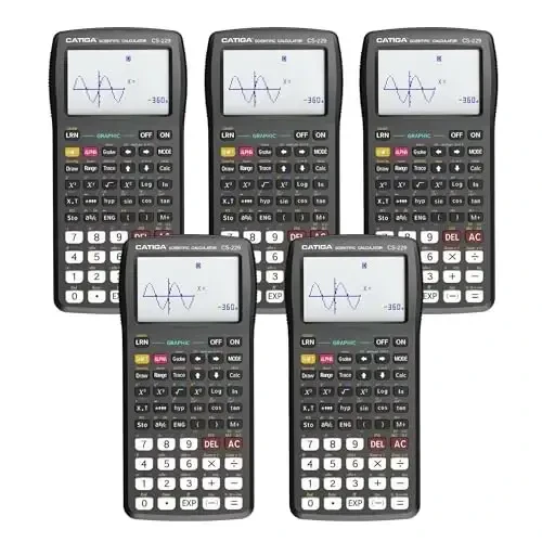 CATIGA CS229 Scientific Calculator with Graphics Functions, Multiple Modes with Intuitive User Interface for Beginners and Advanced Courses, 5 Pack - 1