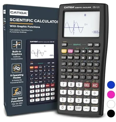 CATIGA Scientific Calculator with Graphic Functions, Multiple Modes with Intuitive Interface, Perfect for Beginner and Advanced Courses, High School or College, CS-121 - 1