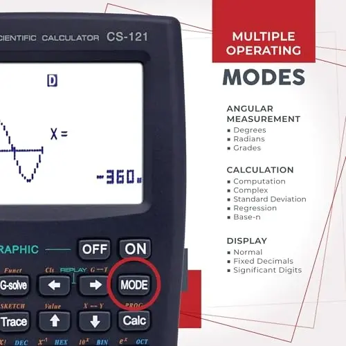CATIGA Scientific Calculator with Graphic Functions, Multiple Modes with Intuitive Interface, Perfect for Beginner and Advanced Courses, High School or College, CS-121 - 3