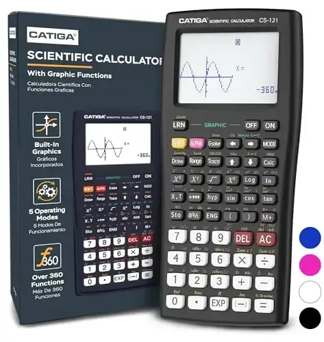 CATIGA Scientific Calculator with Graphic Functions, Multiple Modes with Intuitive Interface, Perfect for Beginner and Advanced Courses, High School or College, CS-121 - CATIGA