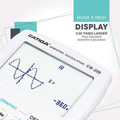 CATIGA Scientific Calculator with Graphic Functions - Multiple Modes with Intuitive Interface - Perfect for Students of Beginner and Advanced Courses, High School or College - 6