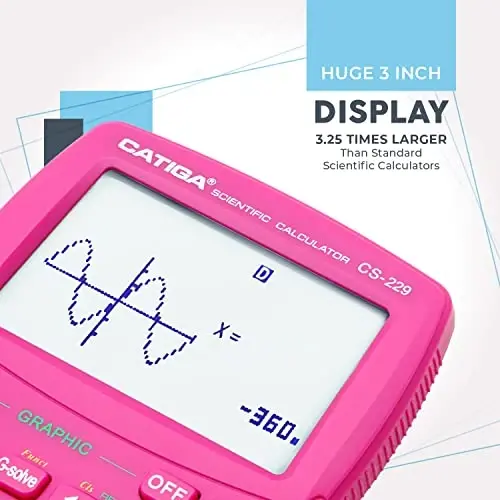 CATIGA Scientific Calculator with Graphic Functions - Multiple Modes with Intuitive Interface - Perfect for Students of Beginner and Advanced Courses, High School or College - 6