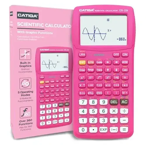 CATIGA Scientific Calculator with Graphic Functions - Multiple Modes with Intuitive Interface - Perfect for Students of Beginner and Advanced Courses, High School or College - 1