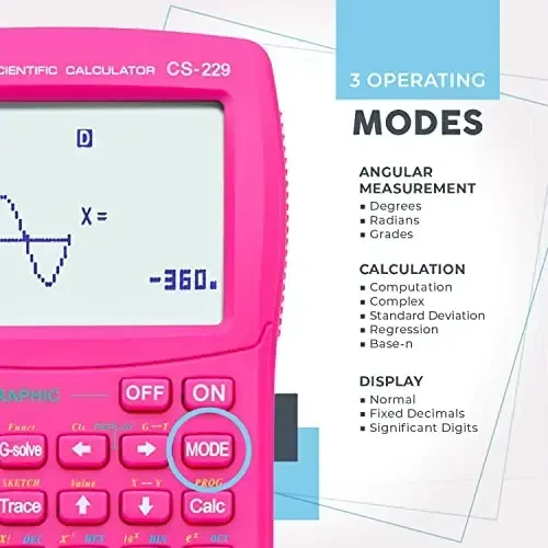 CATIGA Scientific Calculator with Graphic Functions - Multiple Modes with Intuitive Interface - Perfect for Students of Beginner and Advanced Courses, High School or College - 3