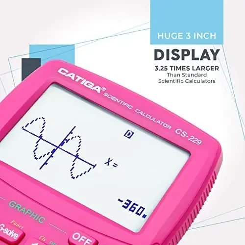 CATIGA Scientific Calculator with Graphic Functions - Multiple Modes with Intuitive Interface - Perfect for Students of Beginner and Advanced Courses, High School or College - 6