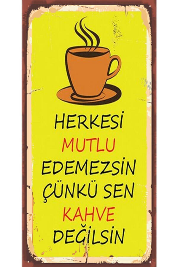 Çay Ve Kahve Temalı 6'lı Ahşap Duvar Poster Seti - Hbb Özel Seri - 6