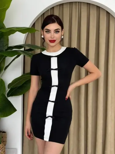 Cazzie Платье с Деталями в Виде Бантов - 7