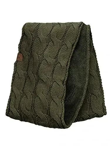 C.C Ayollar Qishki Kabel Triko Sherpa Astarli Iliq Cheksiz Pulover Sharf - 4