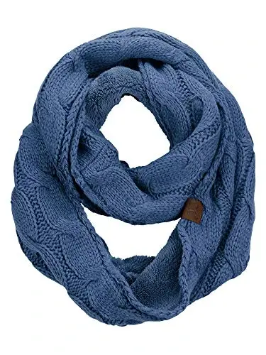 C.C Ayollar Qishki Kabel Triko Sherpa Astarli Issiq Infinity Pulover Sharf - 1
