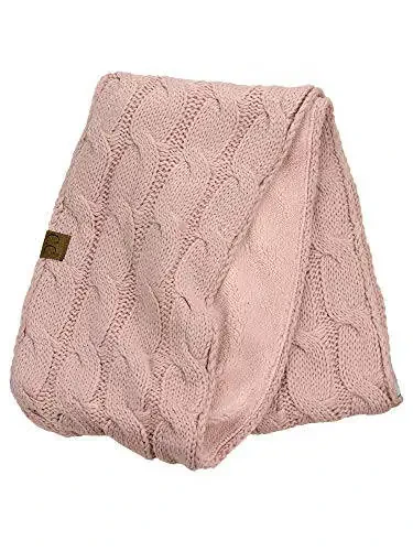 C.C Ayollar Qishki Kabel Trikotaj Sherpa Astarli Iliq Cheksiz Pulover Sharf - 4