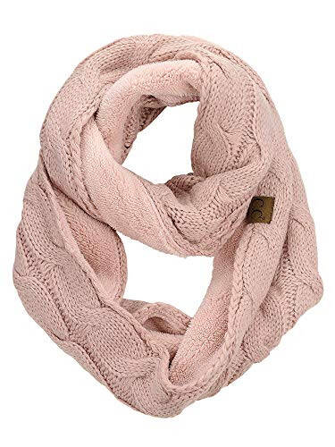 C.C Ayollar Qishki Kabel Trikotaj Sherpa Astarli Iliq Cheksiz Pulover Sharf - 1