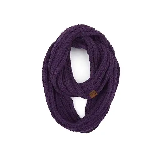 C.C CC Winter Soft Matching Unisex Chunky Knit Cowl Loop Infinity Scarf 