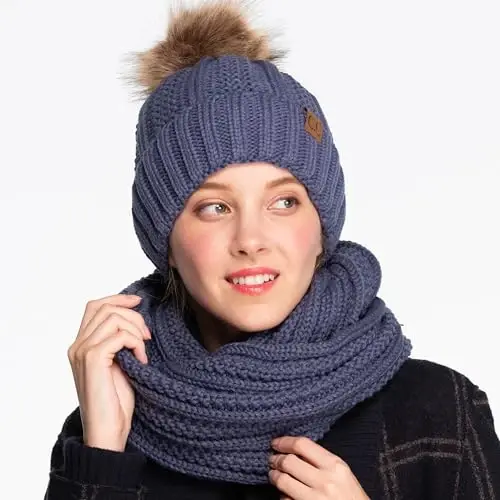 C.C CC Winter Soft Matching Unisex Chunky Knit Cowl Loop Infinity Scarf - 2