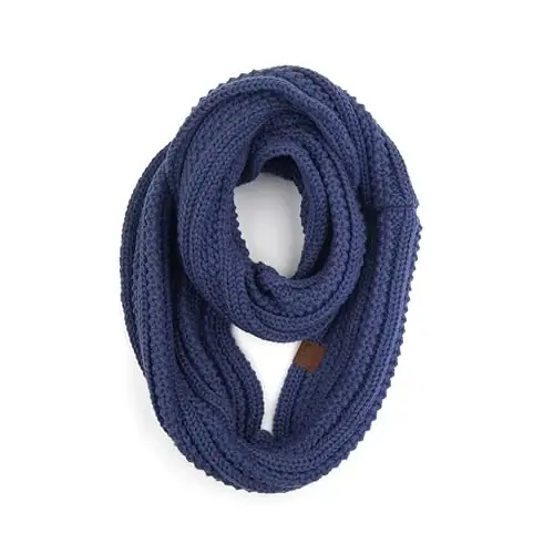 C.C CC Winter Soft Matching Unisex Chunky Knit Cowl Loop Infinity Scarf 