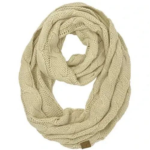 C.C CC Winter Soft Matching Unisex Chunky Knit Cowl Loop Infinity Scarf 