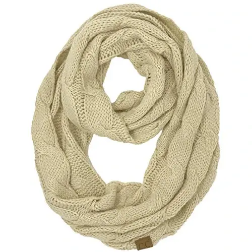 C.C CC Winter Soft Matching Unisex Chunky Knit Cowl Loop Infinity Scarf - 1