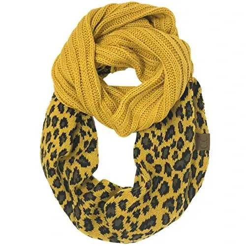 C.C CC Winter Soft Matching Unisex Chunky Knit Cowl Loop Infinity Scarf 