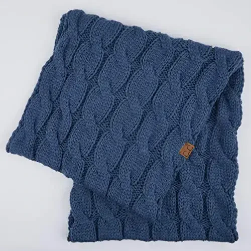 C.C CC Winter Soft Matching Unisex Chunky Knit Cowl Loop Infinity Scarf - 3