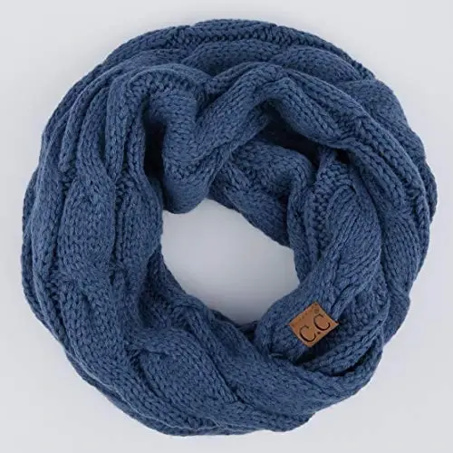 C.C CC Winter Soft Matching Unisex Chunky Knit Cowl Loop Infinity Scarf - C.C (1)