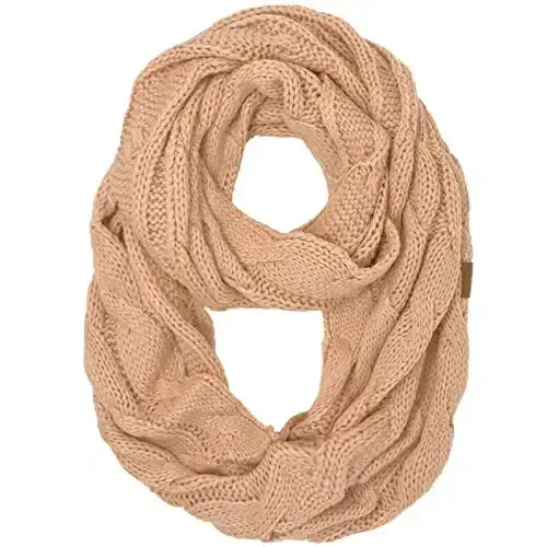 C.C CC Winter Soft Matching Unisex Chunky Knit Cowl Loop Infinity Scarf 