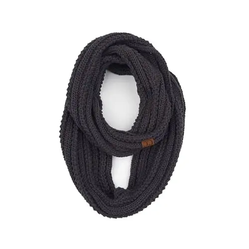 C.C CC Winter Soft Matching Unisex Chunky Knit Cowl Loop Infinity Scarf 