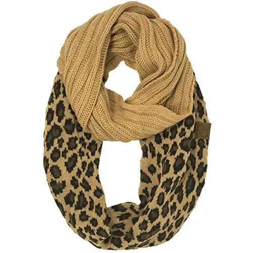 C.C CC Winter Soft Matching Unisex Chunky Knit Cowl Loop Infinity Scarf - 1