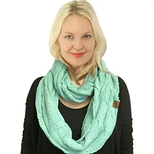 C.C CC Winter Soft Matching Unisex Chunky Knit Cowl Loop Infinity Scarf - C.C® (1)