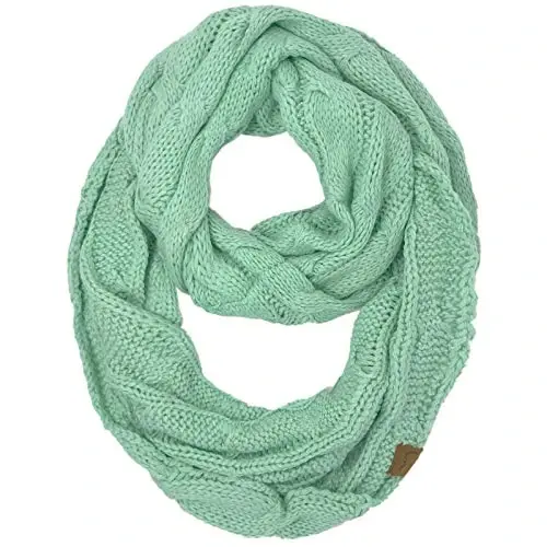 C.C CC Winter Soft Matching Unisex Chunky Knit Cowl Loop Infinity Scarf 
