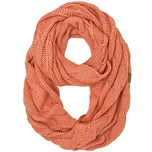 C.C CC Winter Soft Matching Unisex Chunky Knit Cowl Loop Infinity Scarf - 1